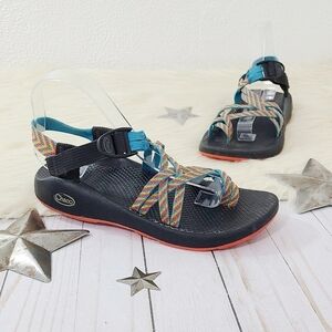 CHACO Women's ZX/2 Yampa Sandals, Fiesta Rainbow, size 8